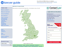 Tablet Screenshot of lawyer-guide.co.uk